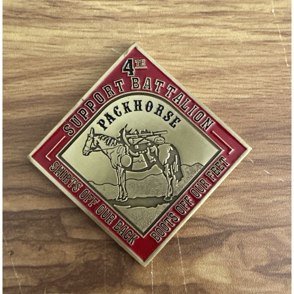 4th Support Battalion Packhorse Challenge Coin OIF 2008-2009 Excellence